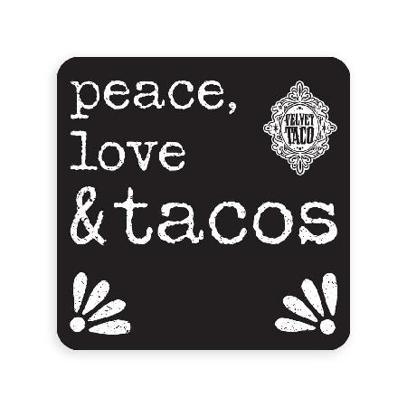 PEACE, LOVE & TACOS STICKER